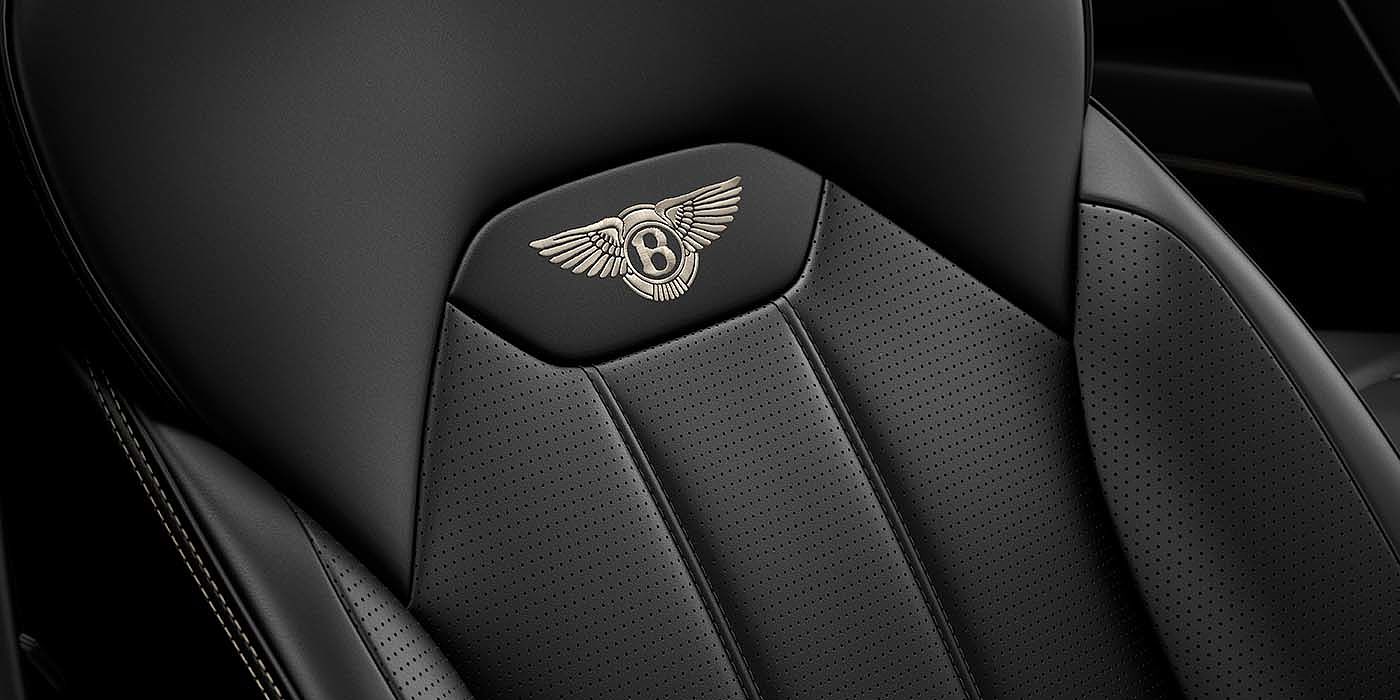 Bentley Newcastle Bentley Bentayga EWB SUV Beluga black leather seat detail