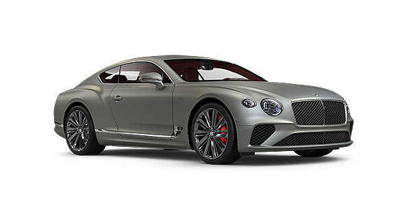 Bentley Newcastle Bentley GT Speed coupe in Extreme Silver paint front 34