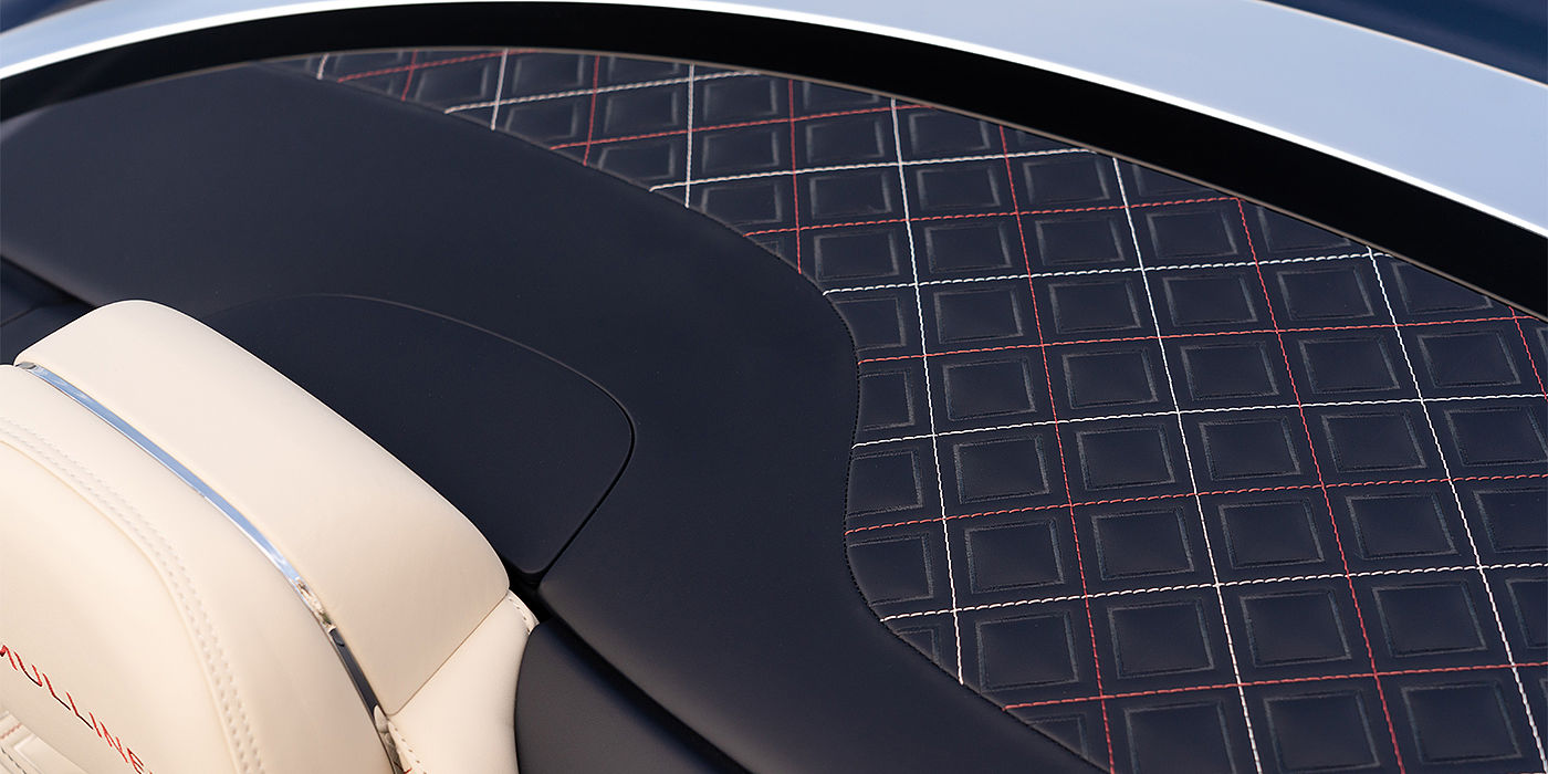 Bentley Newcastle Bentley Continental GTC Mulliner convertible seat and cross stitched tonneau cover